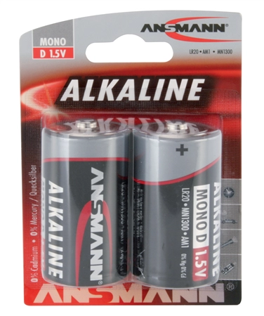 Een ansmann alkaline batterij red mono d 2 stuks blister koop je bij NiceSupplies.nl