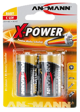 Een ansmann alkaline batterij x-power baby c 2 stuks blister koop je bij NiceSupplies.nl