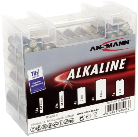 Een ansmann alkaline red batterij box 35 stuks box koop je bij NiceSupplies.nl