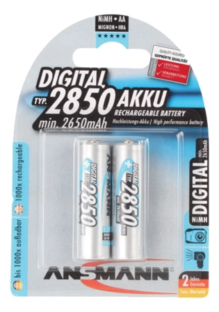 Een ansmann digital nimh accu mignon aa 2 850 mah 4 stuks blister koop je bij NiceSupplies.nl