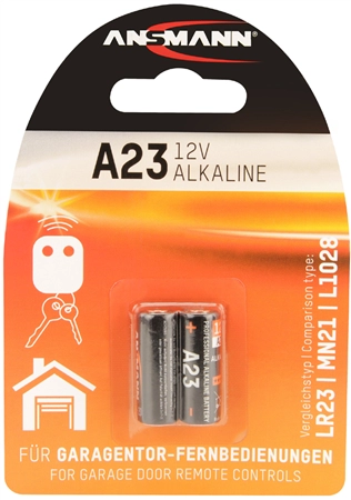 Een ansmann kleinzelle alkaline batterij a23/lr23 2 stuks blister koop je bij NiceSupplies.nl