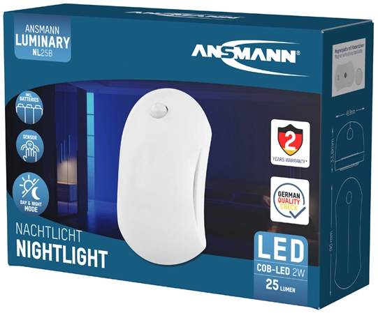 Een ansmann led-orientierungslicht nl25b werkt op batterijen wit koop je bij NiceSupplies.nl