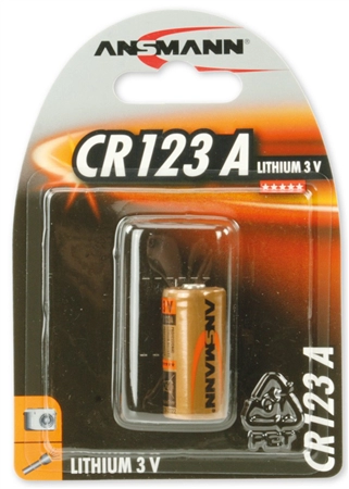 Een ansmann lithium-foto-batterij cr123a 3 volt 1 stuk-blister koop je bij NiceSupplies.nl