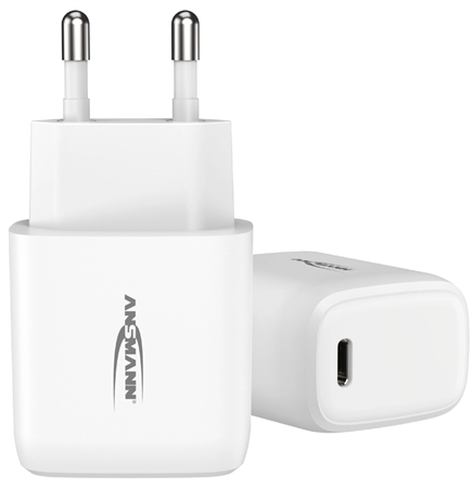 Een ansmann usb-oplader home charger hc120pd usb-c koppeling koop je bij NiceSupplies.nl