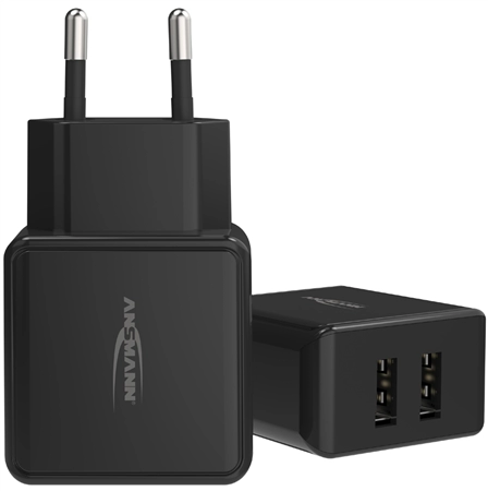 Een ansmann usb-oplader home charger hc212 2x usb-koppeling koop je bij NiceSupplies.nl