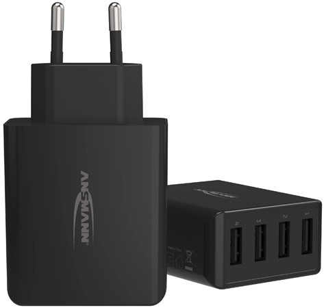 Een ansmann usb-oplader home charger hc430 4x usb-koppeling koop je bij NiceSupplies.nl