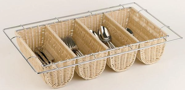 Een aps bestekhouder buffet gn 1/1 4 vakken lichtbeige koop je bij NiceSupplies.nl