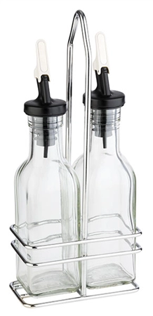 Een aps essig-en olie-stel glas/edelstaal 0,5 liter koop je bij NiceSupplies.nl