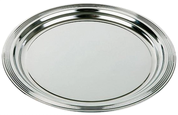 Een aps partyschaal classic diameter: 350 mm zilver koop je bij NiceSupplies.nl