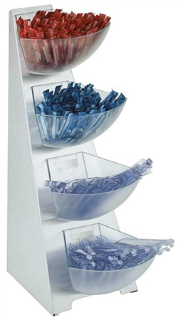 Een aps portionsdispenser multi rack 4-stufig edelstaal koop je bij NiceSupplies.nl