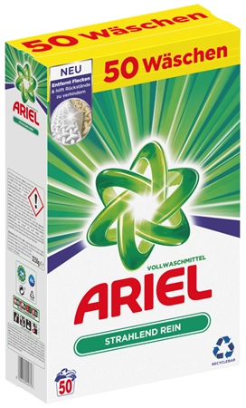 Een ariel compact waspoeder regular 50 wl 3,25 kg koop je bij NiceSupplies.nl