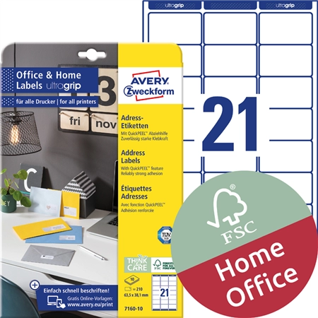 Een avery zweckform absender-etiketten home office 45,7x21,2 mm koop je bij NiceSupplies.nl