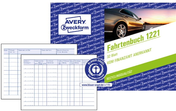 Een avery zweckform formularbuch fahrtenbuch a6 quer koop je bij NiceSupplies.nl