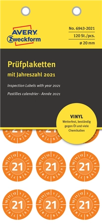 Een avery zweckform pr?plaketten 2023 vinyl rood 20 mm koop je bij NiceSupplies.nl