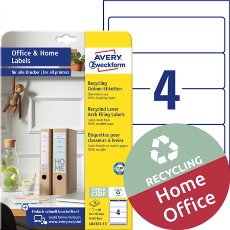 Een avery zweckform recycling-ordnerrug-etiketten home office koop je bij NiceSupplies.nl