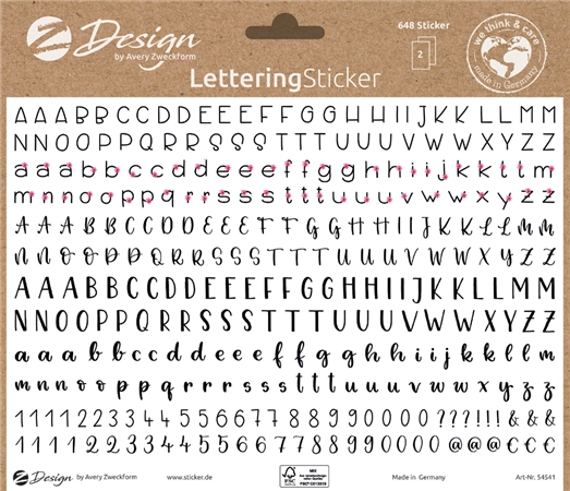 Een avery zweckform zdesign trend sticker lettering icons koop je bij NiceSupplies.nl