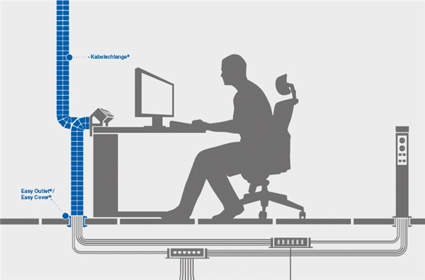 Een bachmann montage-adapter easy-desk-2b kleur zilver koop je bij NiceSupplies.nl