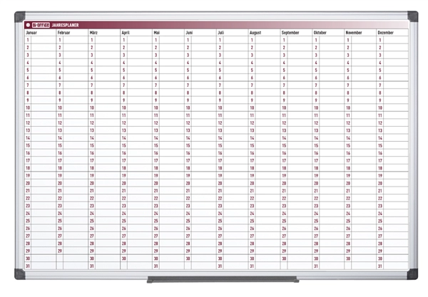 Een bi-office planbord jahresplaner 900x600 mm koop je bij NiceSupplies.nl