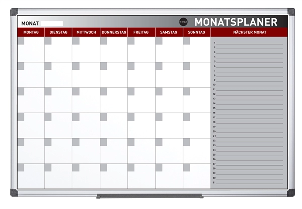 Een bi-office planbord maandsplaner 900x600 mm koop je bij NiceSupplies.nl