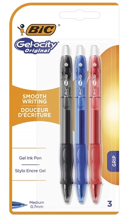 Een bic gelpen gelocity original 3 stuks blister assorti koop je bij NiceSupplies.nl