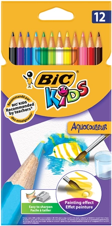 Een bic kids aquarel-kleurpotloden aquakleur 12 stuks etui koop je bij NiceSupplies.nl