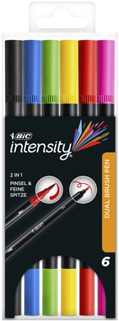 Een bic viltstift dual brush 2in1 12 stuks etui kleuren assorti koop je bij NiceSupplies.nl