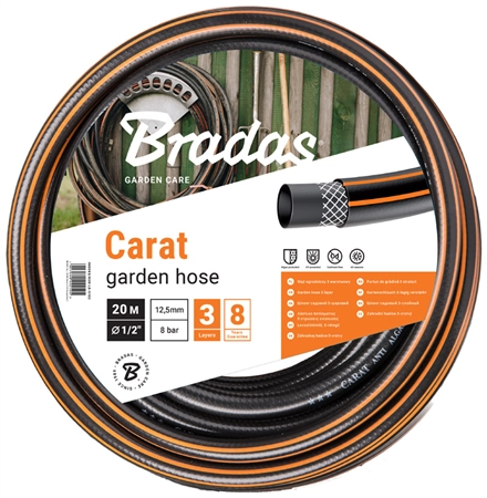 Een bradas tuinslang carat 3/4' zwart/orange 50 m koop je bij NiceSupplies.nl