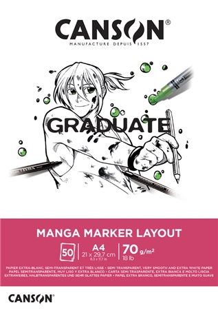 Een canson schetsblok graduate manga marker layout din a3 koop je bij NiceSupplies.nl