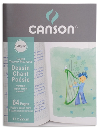 Een canson schrift poésie et chant 120 g/m2 170x220 mm koop je bij NiceSupplies.nl