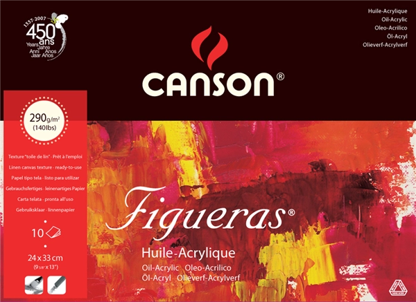 Een canson tekenpapierblok figueras 330x240mm 290gr koop je bij NiceSupplies.nl