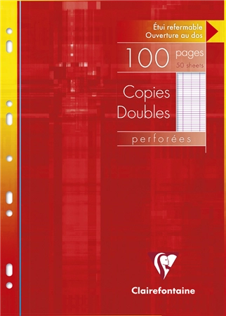 Een clairefontaine copies doubles perforatie a4 seyes koop je bij NiceSupplies.nl