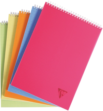 Een clairefontaine spiraal-notitieblok linicolor din a4 geruit koop je bij NiceSupplies.nl