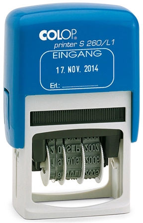 Een colop datumstempel printer s260-l1 ingang blauw koop je bij NiceSupplies.nl