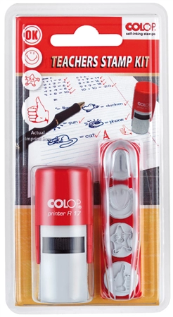 Een colop teachers stempel set motivatie stempel inkl 4 motief e koop je bij NiceSupplies.nl