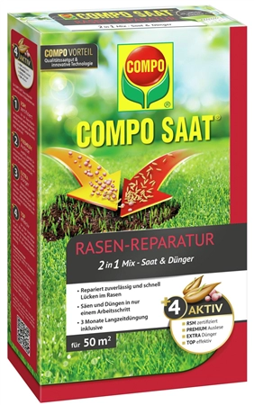 Een compo rasen-reparatie-mix 1-2 kg voor 50m2 koop je bij NiceSupplies.nl