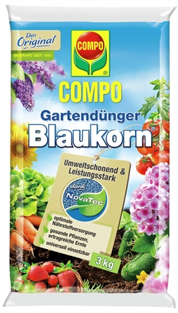 Een compo tuinmeststof blauw korn novatec 3 kg koop je bij NiceSupplies.nl