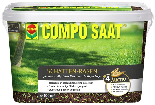 Een compo zaad schatten-rasen 2 kg emmer voor 100m2 koop je bij NiceSupplies.nl