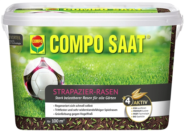 Een compo zaad strapazier-rasen 2 kg emmer voor 100m2 koop je bij NiceSupplies.nl