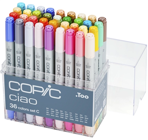 Een copic hobbymarker ciao 36 stuks set c koop je bij NiceSupplies.nl