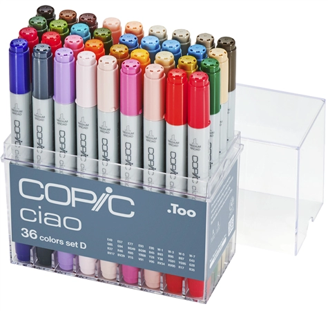 Een copic hobbymarker ciao 36 stuks set d koop je bij NiceSupplies.nl