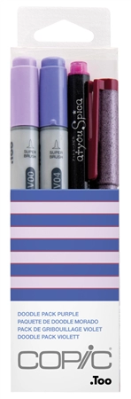 Een copic marker ciao 4 stuks set doodle pak purple koop je bij NiceSupplies.nl