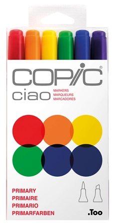 Een copic marker ciao 6 stuks set primary koop je bij NiceSupplies.nl