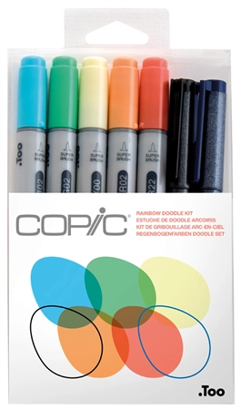 Een copic marker ciao 7er set doodle kit rainbow koop je bij NiceSupplies.nl