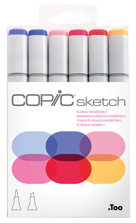 Een copic marker sketch 6 stuks set floral favorite 2 koop je bij NiceSupplies.nl