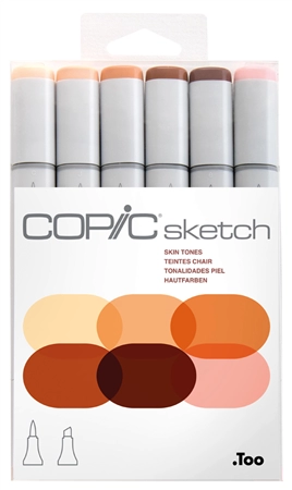 Een copic marker sketch 6 stuks set skin tones koop je bij NiceSupplies.nl