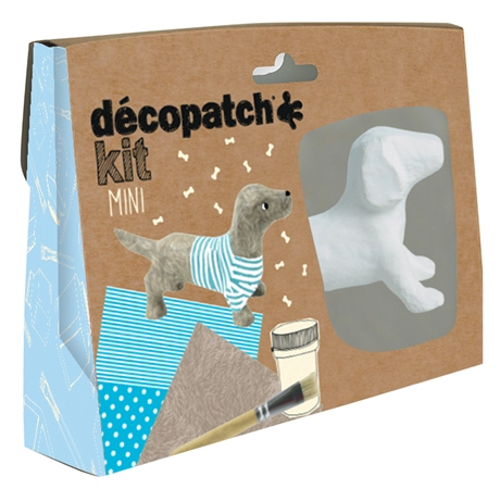 Een décopatch papier-mache-set dackel 5-delig koop je bij NiceSupplies.nl