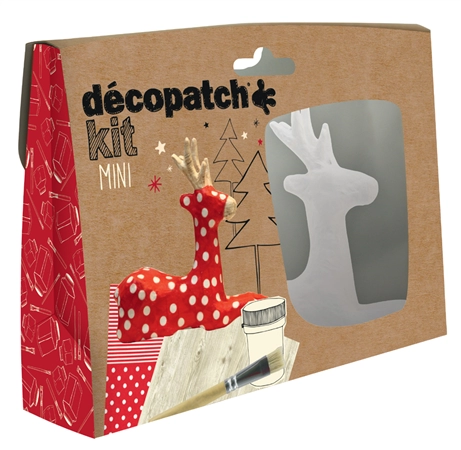 Een décopatch papier-mache-set rentier 5-delig koop je bij NiceSupplies.nl