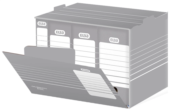 Een elba archief-container tric a4 grijs-wit stevig karton koop je bij NiceSupplies.nl