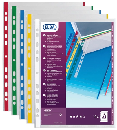 Een elba foldermap din a4 met gekleurde rand pp 0-09mm koop je bij NiceSupplies.nl