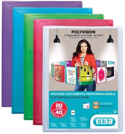 Een elba presentatie-zichtmap polyvision 40 mappen assorti koop je bij NiceSupplies.nl